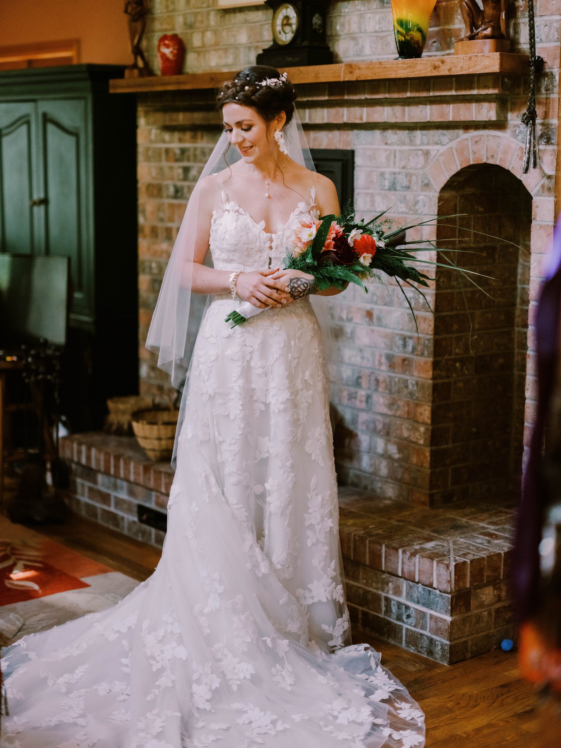 Annika all ready for her wedding