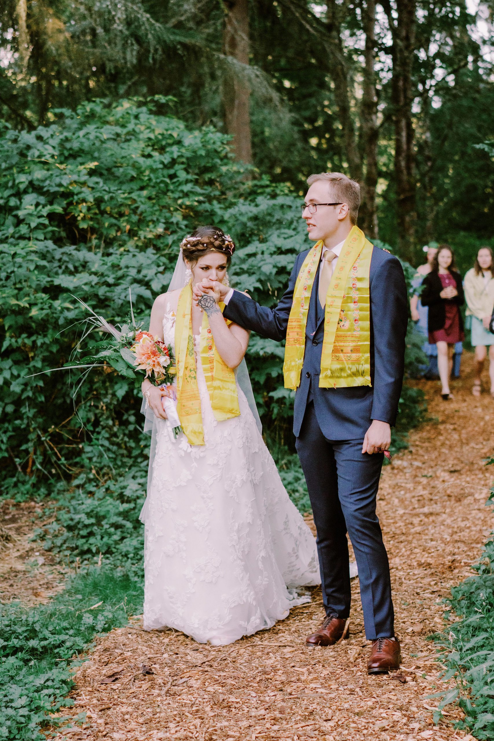 Annika kisses Sean hand.