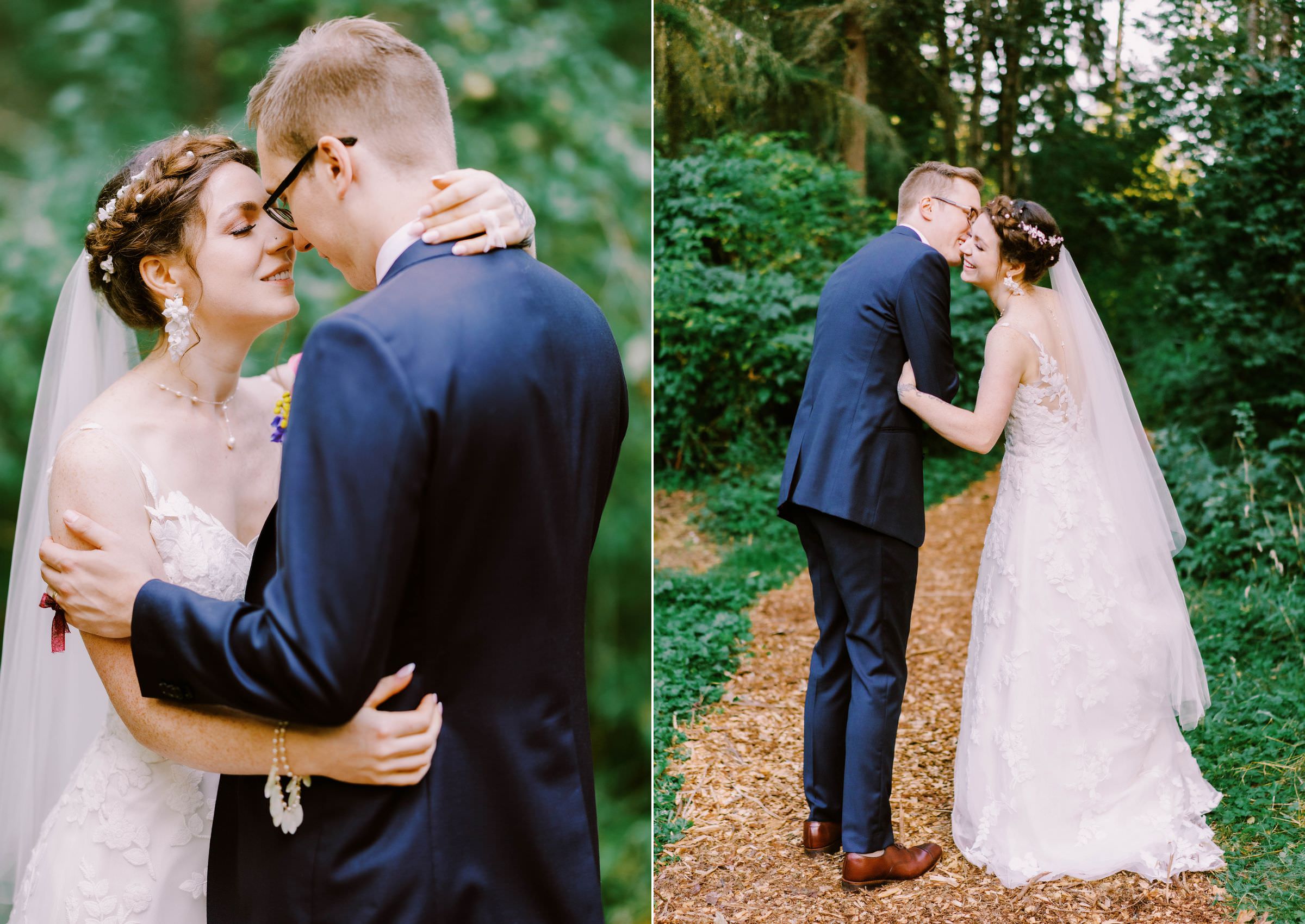 Annika and Sean's wedding photos in their backyard