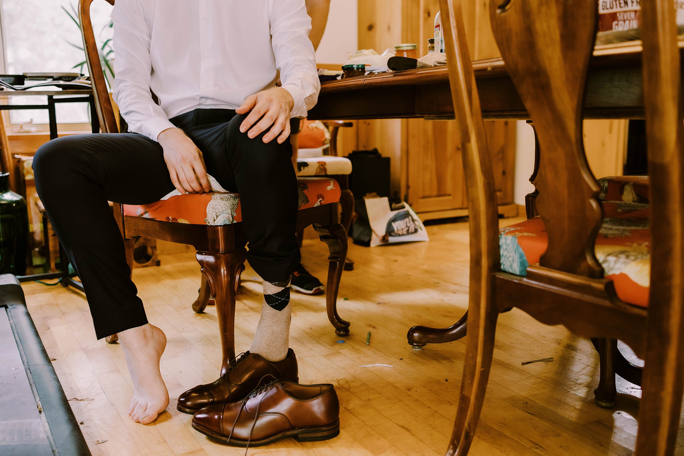 Sean getting ready for his wedding!