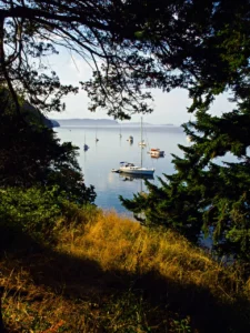 A view from Rosario Village wedding venue in Washington orcas island