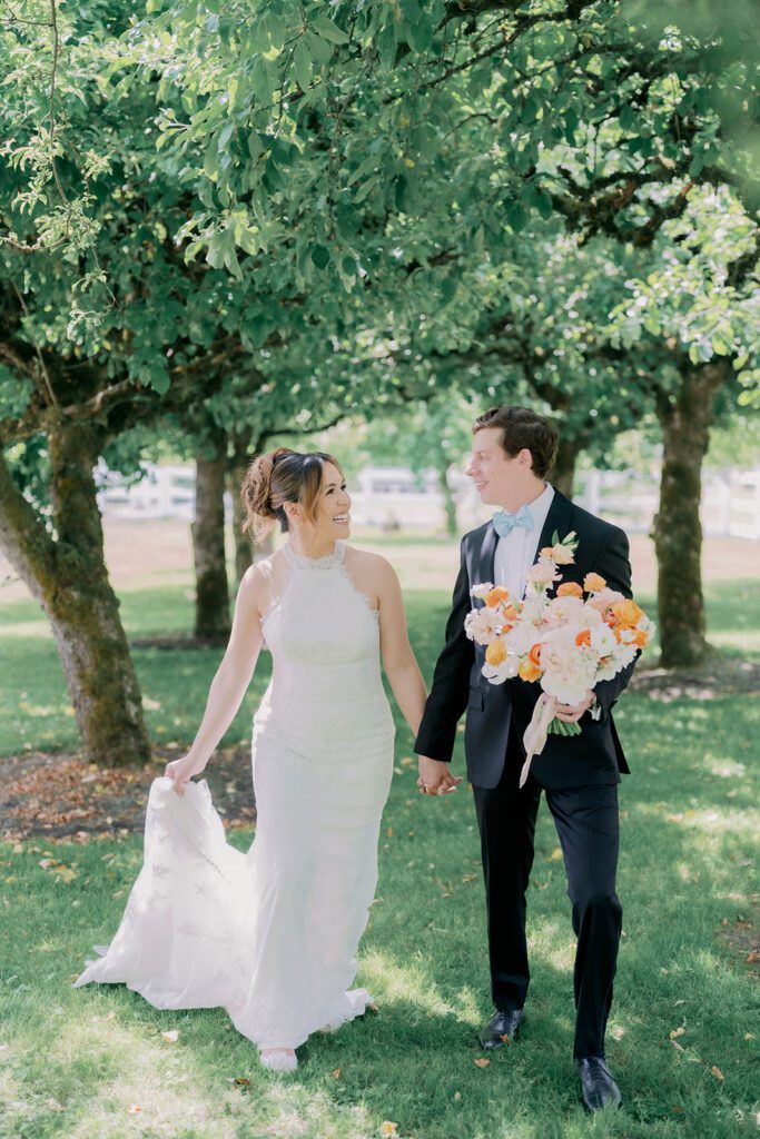 Anai and Marc wedding at Chateau Lill Wedding Venue in Woodinville, photo by Seattle Wedding Photographer JENN TAI